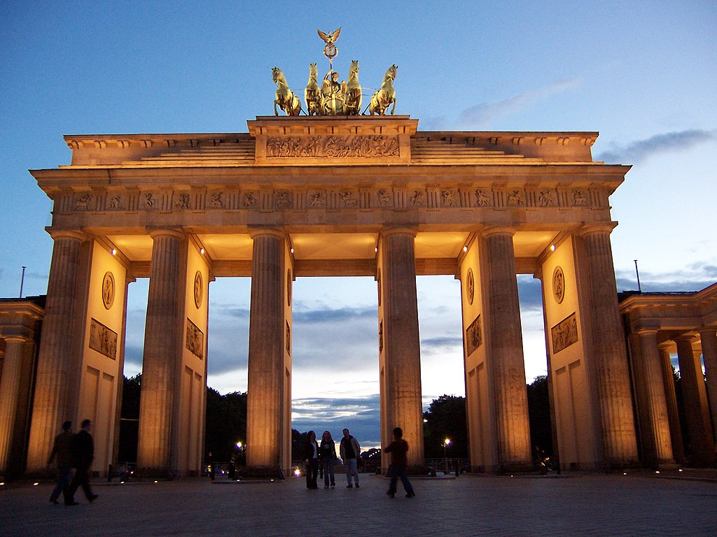 The Brandenburg Gate in Berlin.