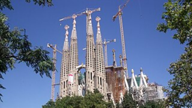 The Image Sagrada Familia cathedral in Barcelona
